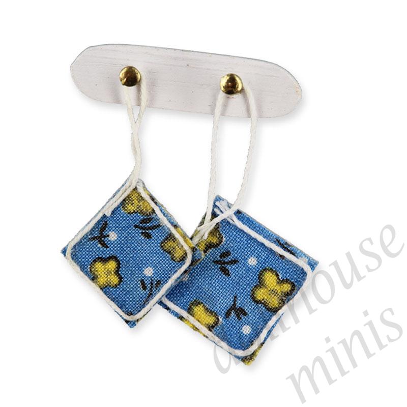 kitchen towels blue Miniature 1:12
