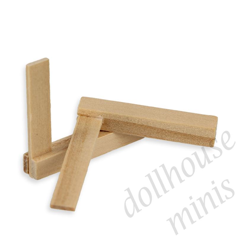 2 wooden squares Miniature 1:12