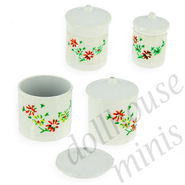 4 cannister white Miniature 1:12
