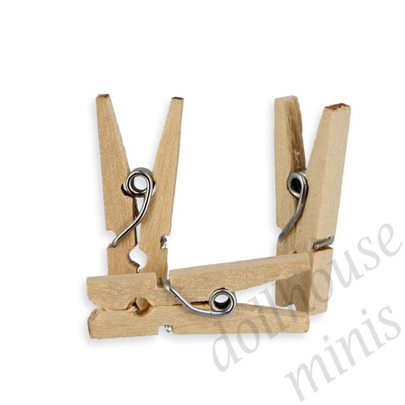 72 clothes pegs Miniature 1:12