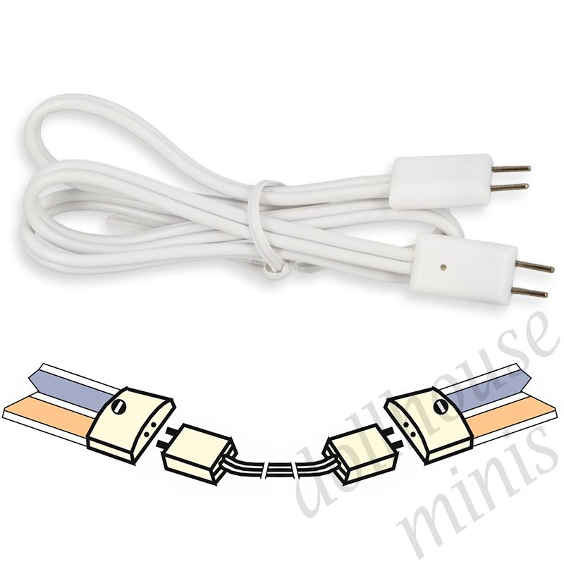 extension cable 75cm with 2 mini plugs for dollhouses 1:12 extension cable 75cm with 2 mini plugs for dollhouses 1:12