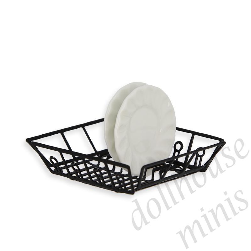 draining rack black without plate Miniature 1:12 draining rack black without plate Miniature 1:12