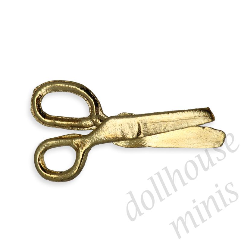 scissors gold Miniature 1:12 scissors gold Miniature 1:12
