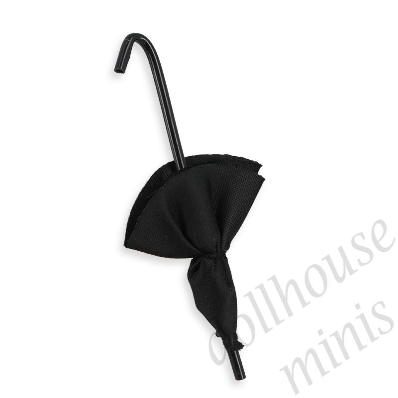 black umbrella Miniature 1:12