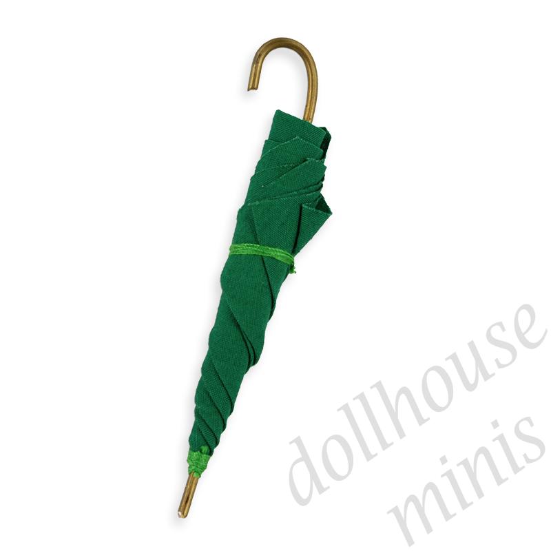 green umbrella (closed) Miniature 1:12 green umbrella (closed) Miniature 1:12