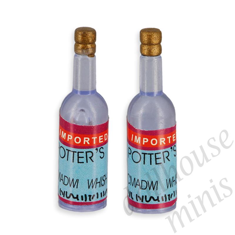 2 alcool bottles Miniature 1:12