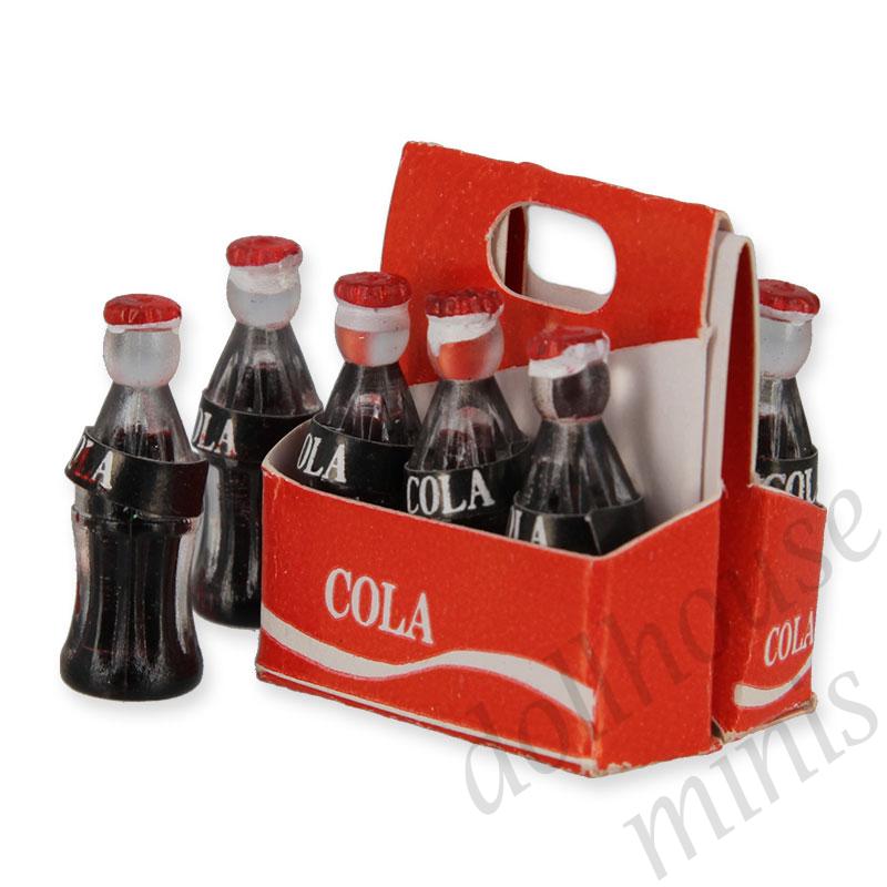 6 cola in paper basket Miniature 1:12 6 cola in paper basket Miniature 1:12