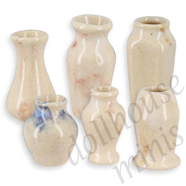 marble vases Miniature 1:12 marble vases Miniature 1:12