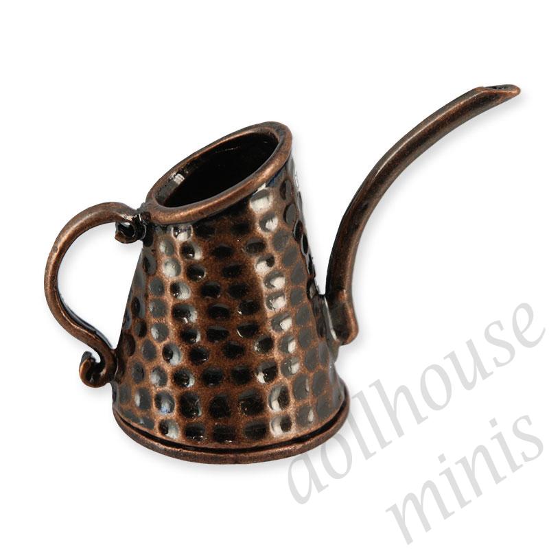 watering can antiq copper Miniature 1:12 watering can antiq copper Miniature 1:12