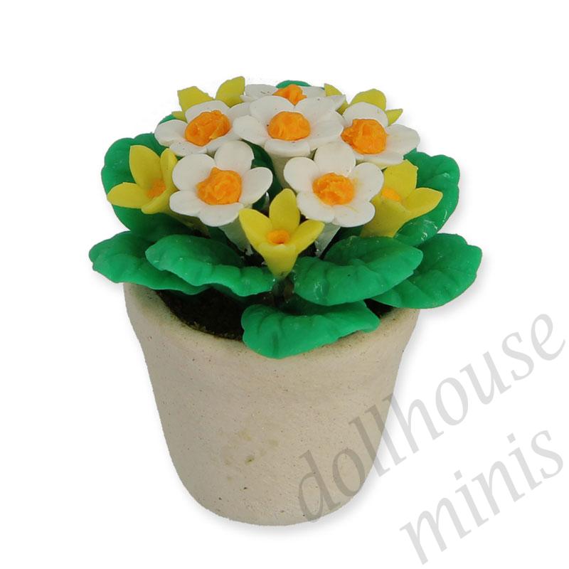 flower in pot Miniature 1:12 flower in pot Miniature 1:12