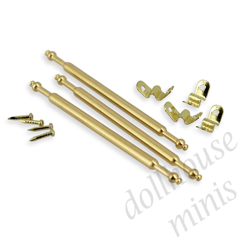 stair rod set with 15 rods brass for dollhouses 1:12 stair rod set with 15 rods brass for dollhouses 1:12