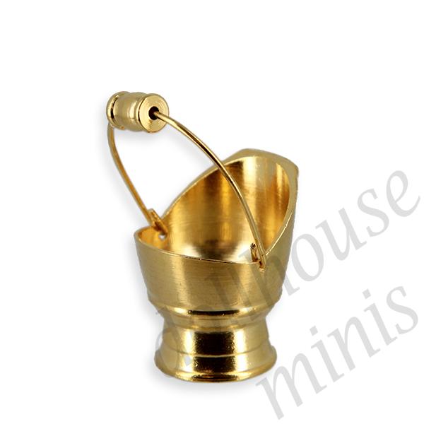 brass coal bucket Miniature 1:12