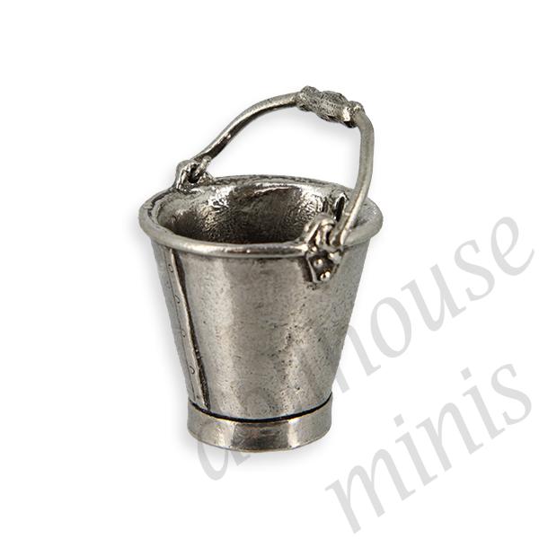 pewter bucket Miniature 1:12 pewter bucket Miniature 1:12