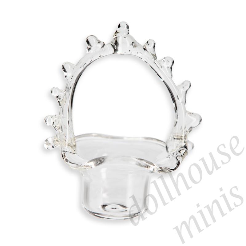 glass basket Miniature 1:12