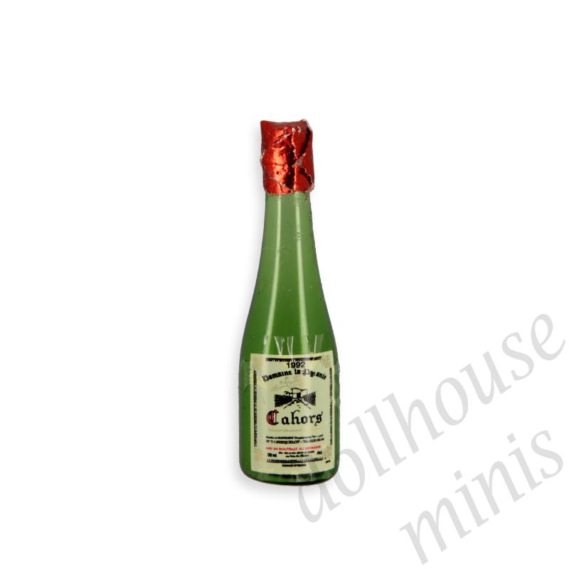 glass bottle red wine Miniature 1:12