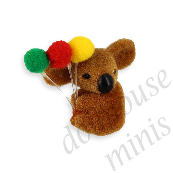 koala bear w/3 ballons Miniature 1:12 koala bear w/3 ballons Miniature 1:12