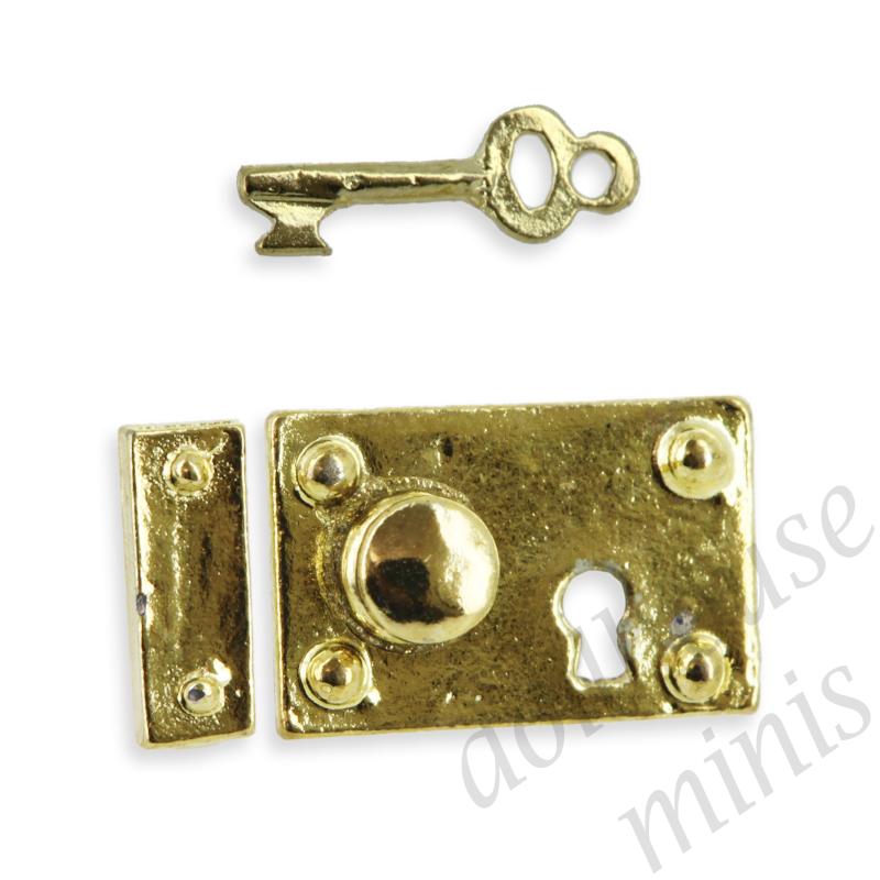 bos lock w/key for dollhouses 1:12 bos lock w/key for dollhouses 1:12