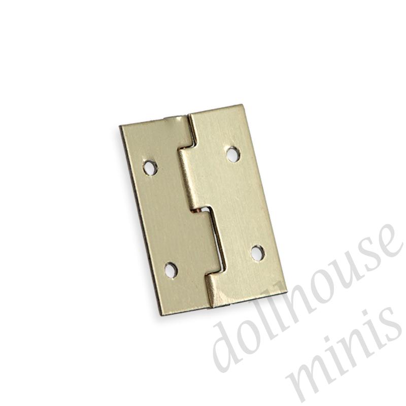 4 brass hinges 12x15mm for dollhouses 1:12 4 brass hinges 12x15mm for dollhouses 1:12