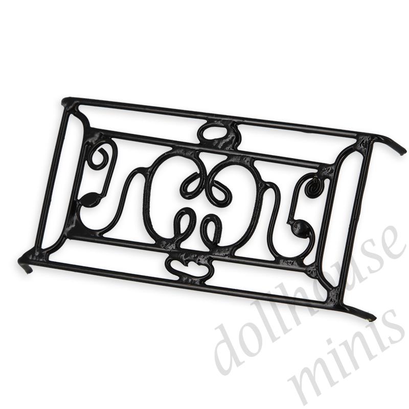 lifeline for french windows, black metal for dollhouses 1:12 lifeline for french windows, black metal for dollhouses 1:12