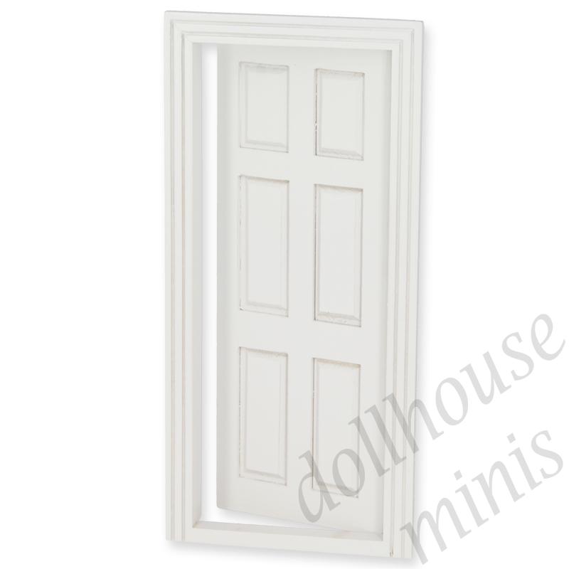 6 pannel door white for dollhouses 1:12 6 pannel door white for dollhouses 1:12