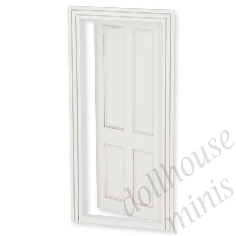 4 pannel interior door white for dollhouses 1:12