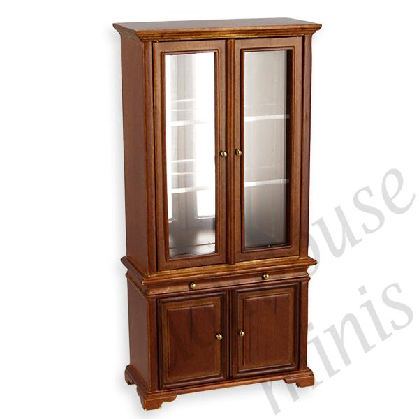 showcase walnut Trianon collectible furniture 1:12 showcase walnut Trianon collectible furniture 1:12