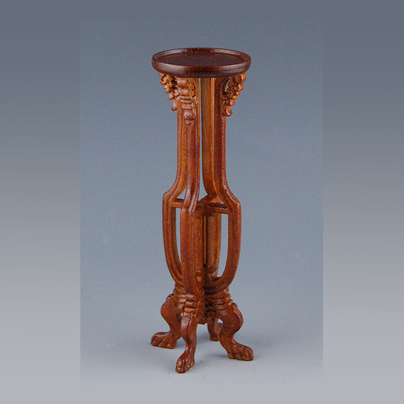 wall with cheminee walnut  Trianon collectible furniture 1:12