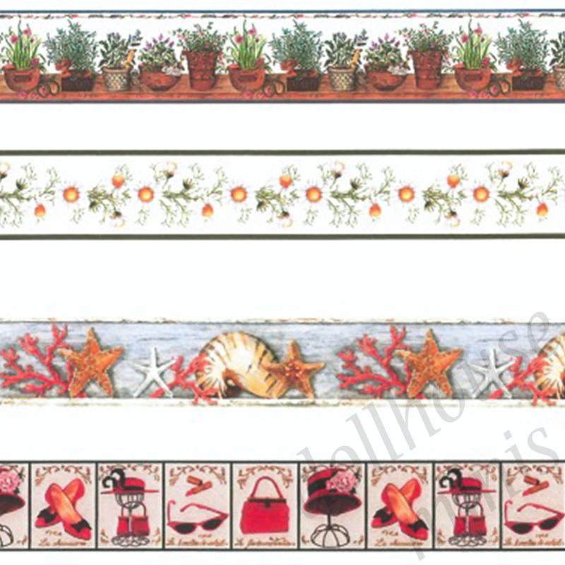 friezes flowerpot, flowers, sea, shopping for dollhouses 1:12 friezes flowerpot, flowers, sea, shopping for dollhouses 1:12