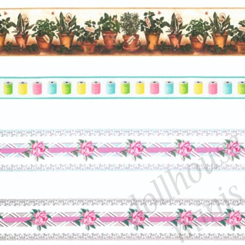 friezes flowerpots, coils, flowers for dollhouses 1:12 friezes flowerpots, coils, flowers for dollhouses 1:12