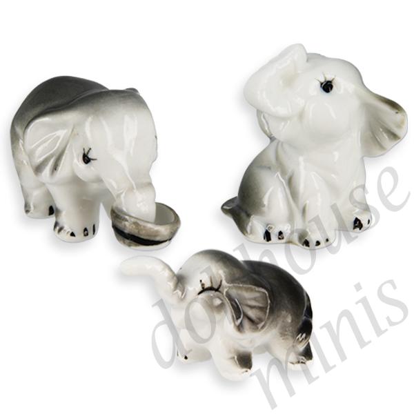 3 pc family bone china set: elephant 1:12