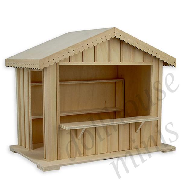 christmas dollhouse barewood 1:12