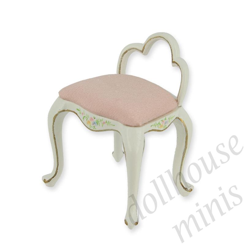 stool ivory w lowers Trianon collectible furniture 1:12 stool ivory w lowers Trianon collectible furniture 1:12