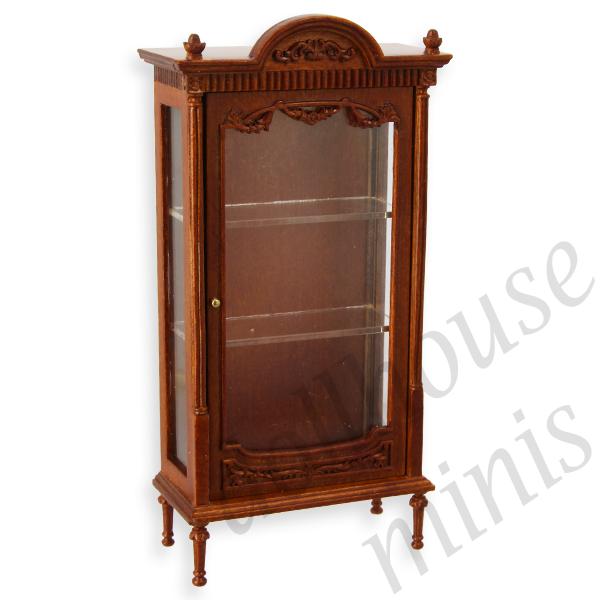 show case walnut Trianon collectible furniture 1:12 show case walnut Trianon collectible furniture 1:12