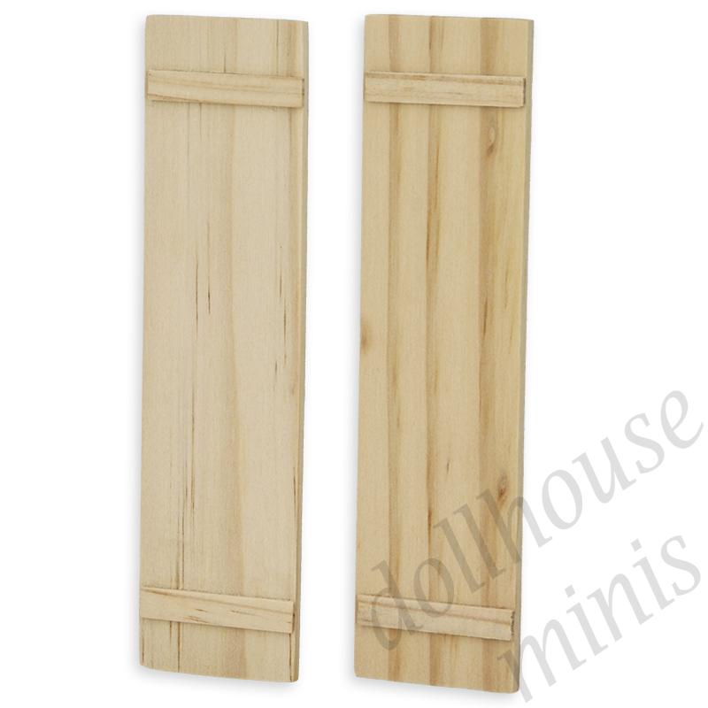 pair of large shutters smooth surface for dollhouses 1:12 pair of large shutters smooth surface for dollhouses 1:12