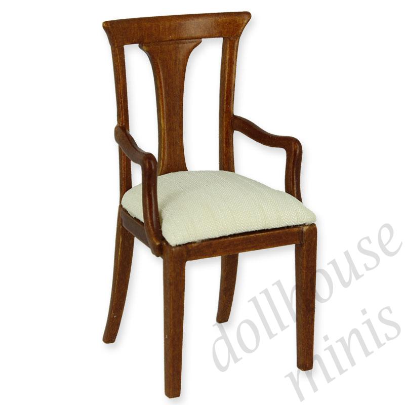 armchair walnut Trianon collectible furniture 1:12 armchair walnut Trianon collectible furniture 1:12