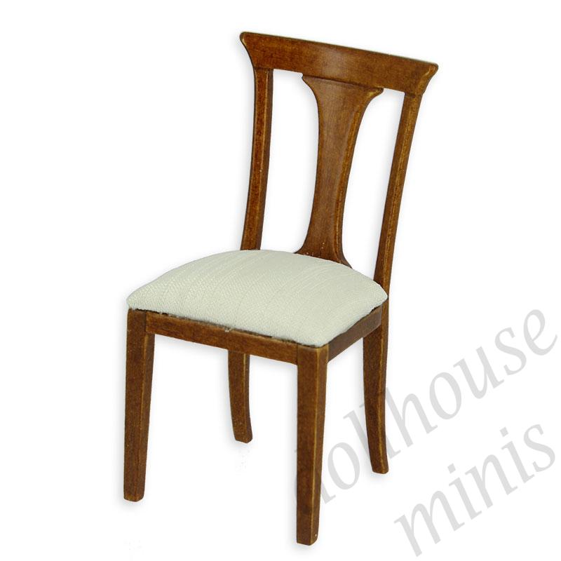 dine chair walnut Trianon collectible furniture 1:12 dine chair walnut Trianon collectible furniture 1:12