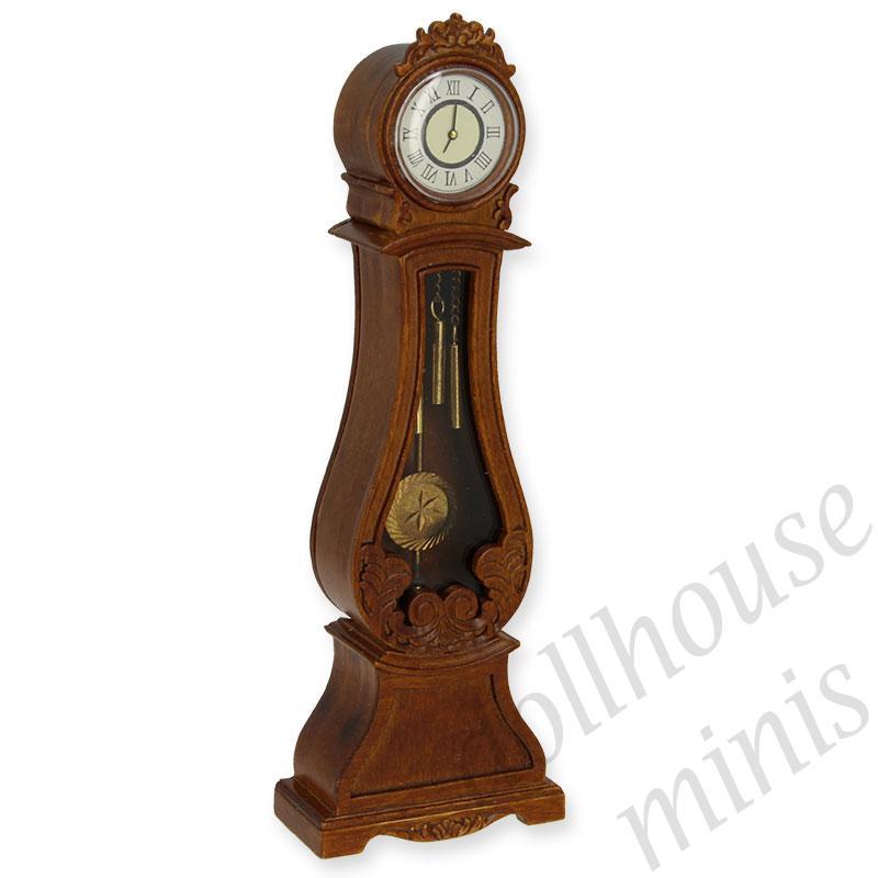 howard miller clock l.philippe walnut Trianon collectible furniture 1:12 howard miller clock l.philippe walnut Trianon collectible furniture 1:12