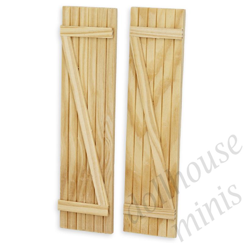 2 large shutters z design for dollhouses 1:12 2 large shutters z design for dollhouses 1:12