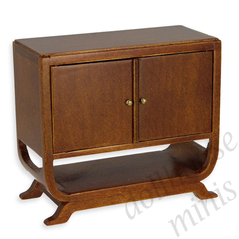 sideboard art deco walnut  Trianon collectible furniture 1:12