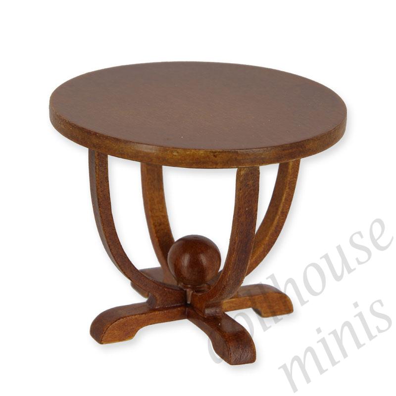 coffee table art deco walnut Trianon collectible furniture 1:12 coffee table art deco walnut Trianon collectible furniture 1:12
