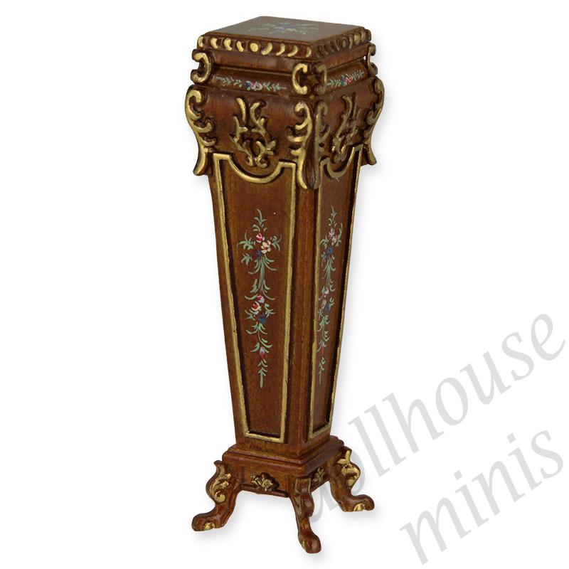 flower stand walnut-flowers.  Trianon collectible furniture 1:12