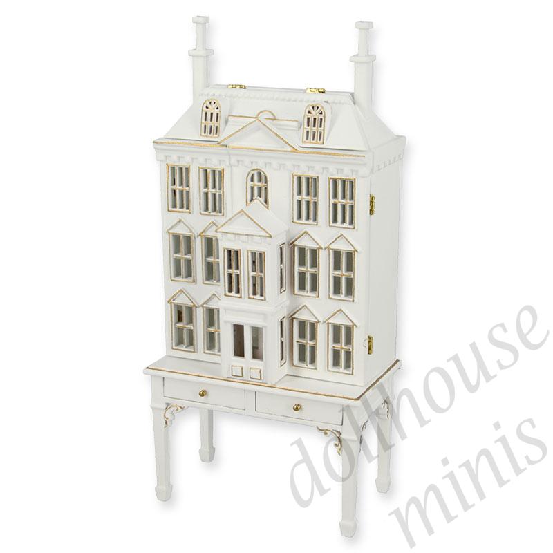 dollhouse w/table white Trianon collectible furniture 1:12 dollhouse w/table white Trianon collectible furniture 1:12