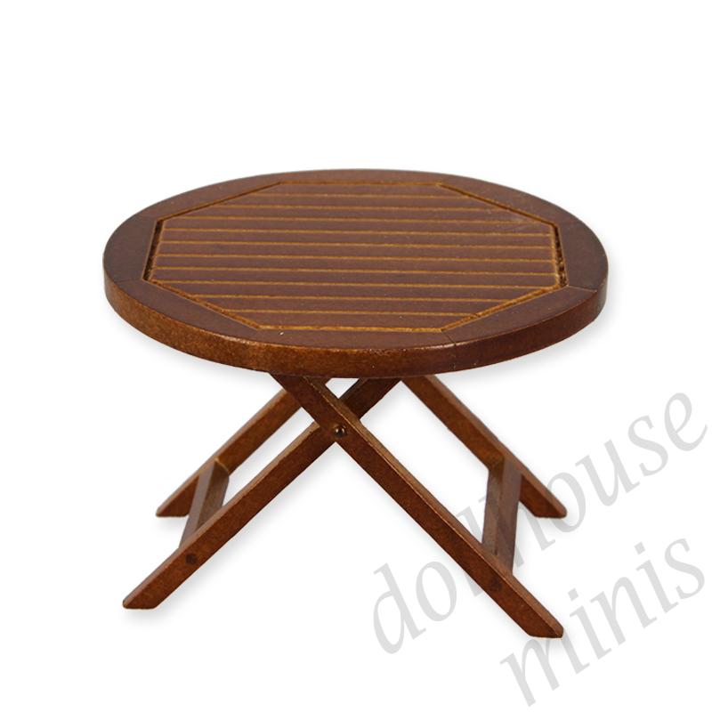 garden table cherrywood 1:12