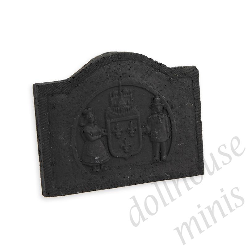 fireplace plate couple miniature furniture 1:12