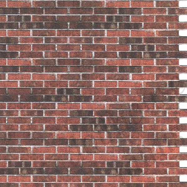 dark red brick panel 3d for dollhouses 1:12 dark red brick panel 3d for dollhouses 1:12