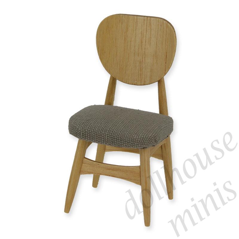 modern chair natural aok miniature furniture 1:12