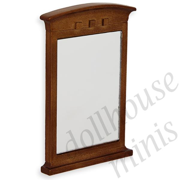 arched mirror walnut miniature furniture 1:12 arched mirror walnut miniature furniture 1:12