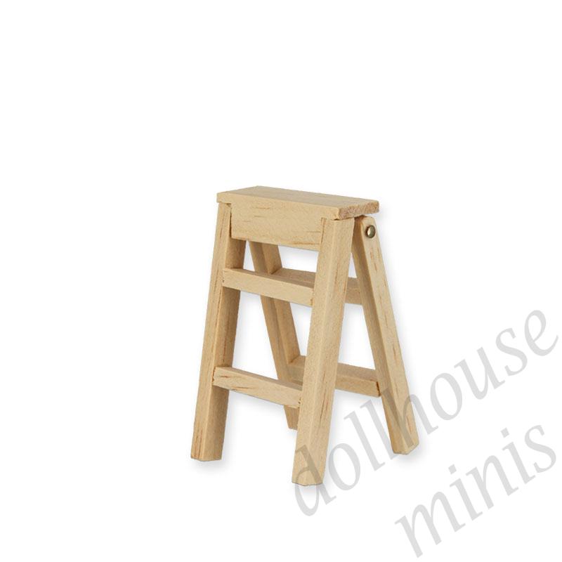 2-step double ladder unpainted Miniature 1:12 2-step double ladder unpainted Miniature 1:12