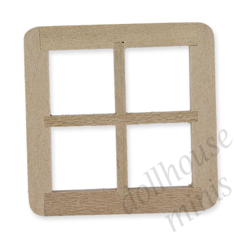 window 55x55mm unstained miniature 1:12 for dollhouses 1:12