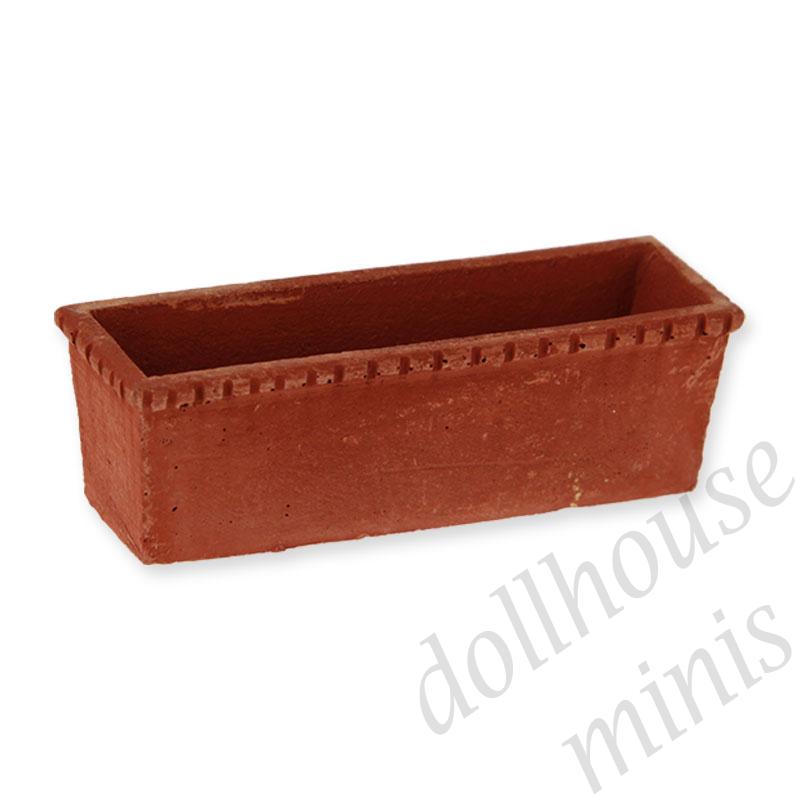 terra cotta flower pot empty Miniature 1:12